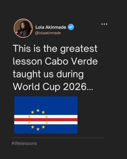 Everyone loves an underdog story and the mighty Blue Sharks from the mighty nation of Cabo Verde / Cape Verde gave Argentina an epic face-off.

There have been so many stories about the grit and incredible persistence of Cabo Verde but the greatest lesson I learned as I watched them play was how they showed up.

No fear. 
No hesitation. 
No doubting if they ever belonged on that pitch. 

They played like no one was watching. They played fully and completely up until the very last second.

No down trodden shoulders. 

This incredible life lesson means to fully be yourself and give your all - whether you’re in front of one person or millions of people.

This is the type of integrity that builds longevity, grit, persistence, and self confidence in any industry.

To show up even when no one knows your name yet.

Thank you @vozinha1 @fcfcomunica @gov_caboverde @capeverdelife @caf_online @fifaworldcup 🇨🇻 🦈 💙

You won our hearts ❤️

#fifaworldcup2026 #caboverde #caboverde🇨🇻 #worldcup2026 #heros