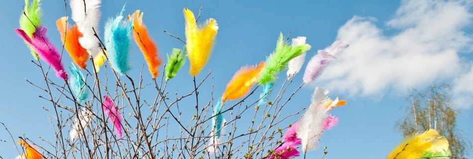 Easter feathers in Stockholm, Sweden