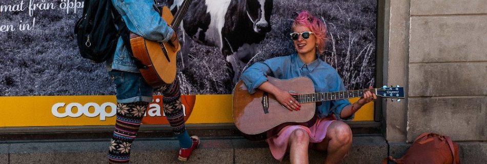 Street performers in Stockholm, Sweden