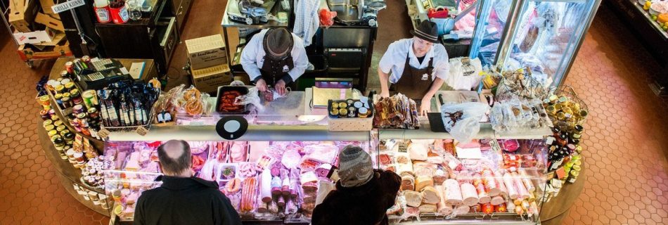 Hietalahti Market Hall in Helsinki, Finland