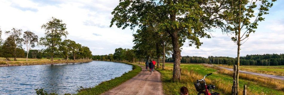 Biking along the Göta Canal in Sweden